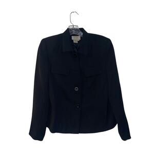Jennifer Moore Petite Women Blazer Size 8P Office Career Utility Jacket Vintage